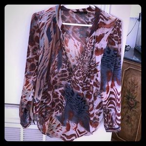 Animal print blouse